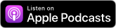 Apple podcast logo - purple logo next to white text Apple Podcasts.